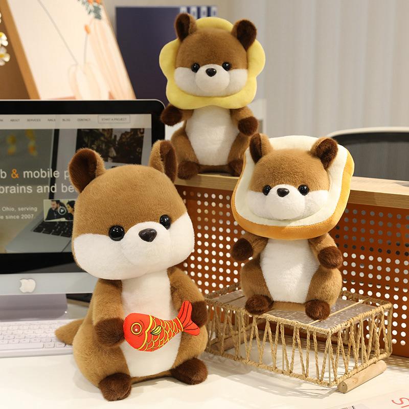 Urocza i urocza przemiana w pluszową zabawkę lalkę świstaka lalka świstaka lalka dziecięca prezent urodzinowy