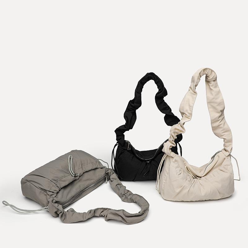 Nylon Waterproof Pleated Shoulder Women'S Bag Cloud Underarm Bag Crossbody Fashion Bag Large Capacity Niche Women'S Bag