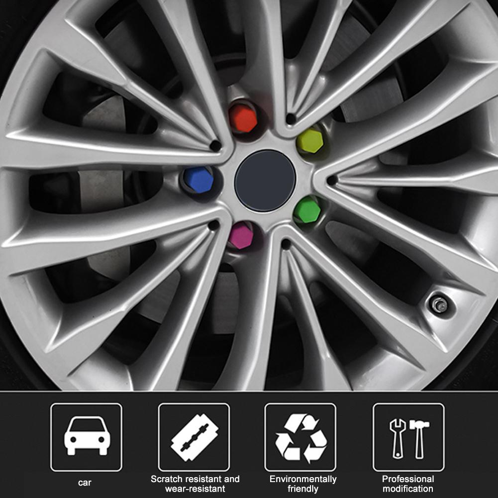 15/17/19/21mm Car Wheel Caps Bolts Covers Nuts Silicone Anti Rust Cover Auto Wheel Hub Protectors Styling Screw Cap