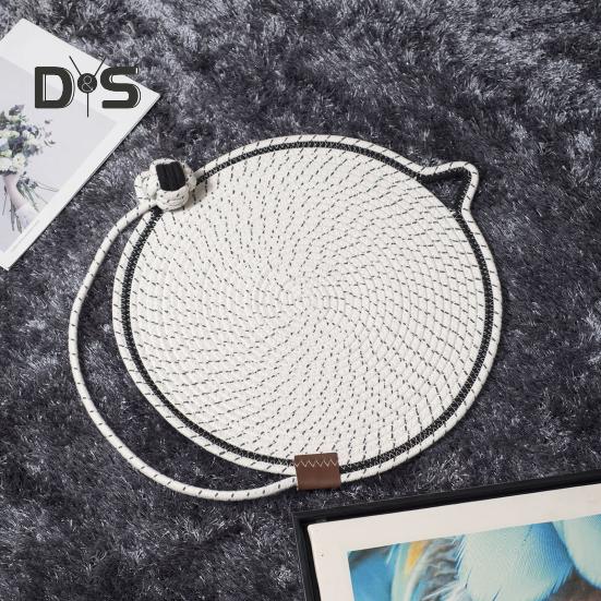 Natural Cotton Rope Cat Scratch Pad Easy To Clean Multi-Functional Indoor Pet Scratching Pad Wall Furniture Protector