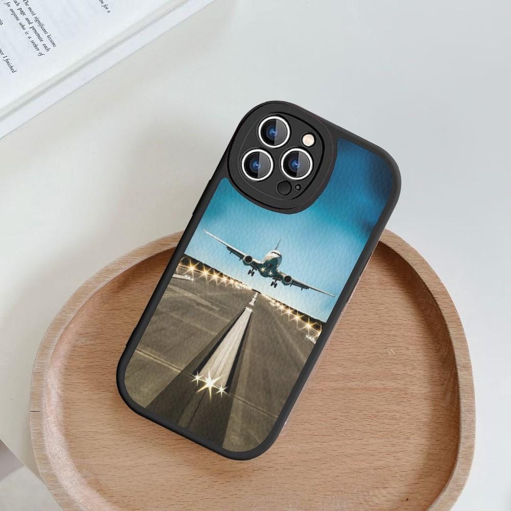 Aircraft Airplane Phone Case Hard Leather For iPhone 14 13 12 Mini 11 14 Pro Max Xs X Xr 7 8 Plus Fundas