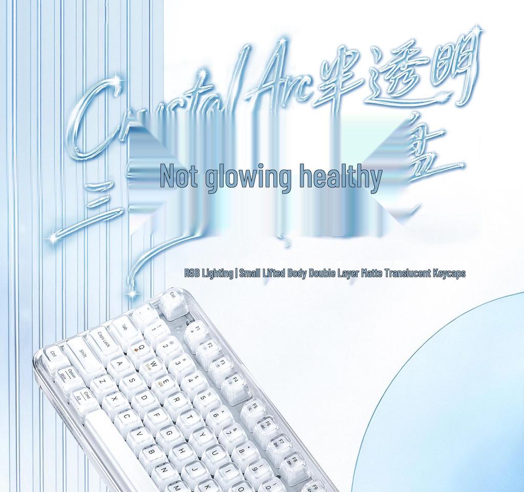 Crystal Arc RGB SK-708CDM Wireless Bluetooth Tri-Mode Keyboard