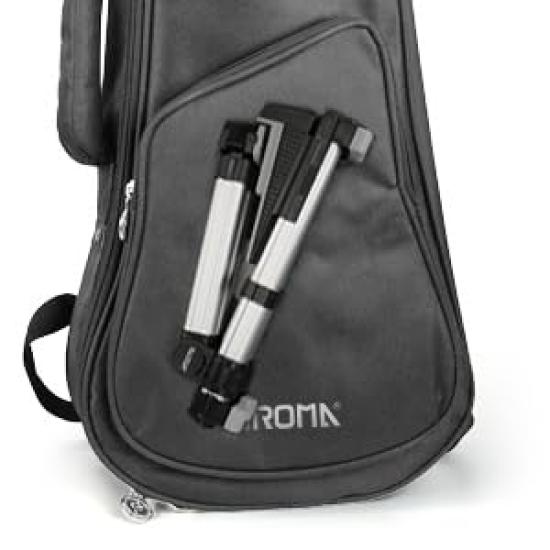 Aroma Folding Guitar Stand with Adjustable Tray and Backrest, Lightweight and Portable Design, Compatible with Guitars and Basses, Floor Stand