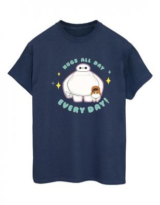 Damska/damska koszulka Big Hero 6 Baymax Hugs na co dzień, bawełniana koszulka typu Boyfriend