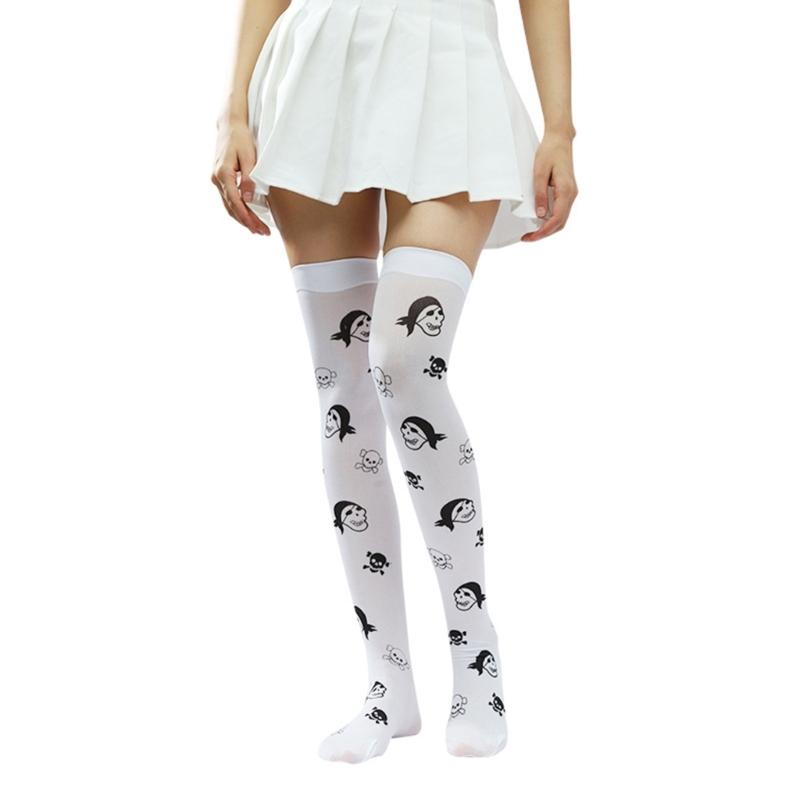 Over Knee Thigh Socks Halloween Thigh High Stockings Novelty Hosiery Printed Long Stockings for Womens Girls Gifts