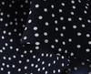 Elegant French Polka Dot Long V-Neck Lace Dress - Women's Summer 2026 Slimming Short-Sleeve Skirt.