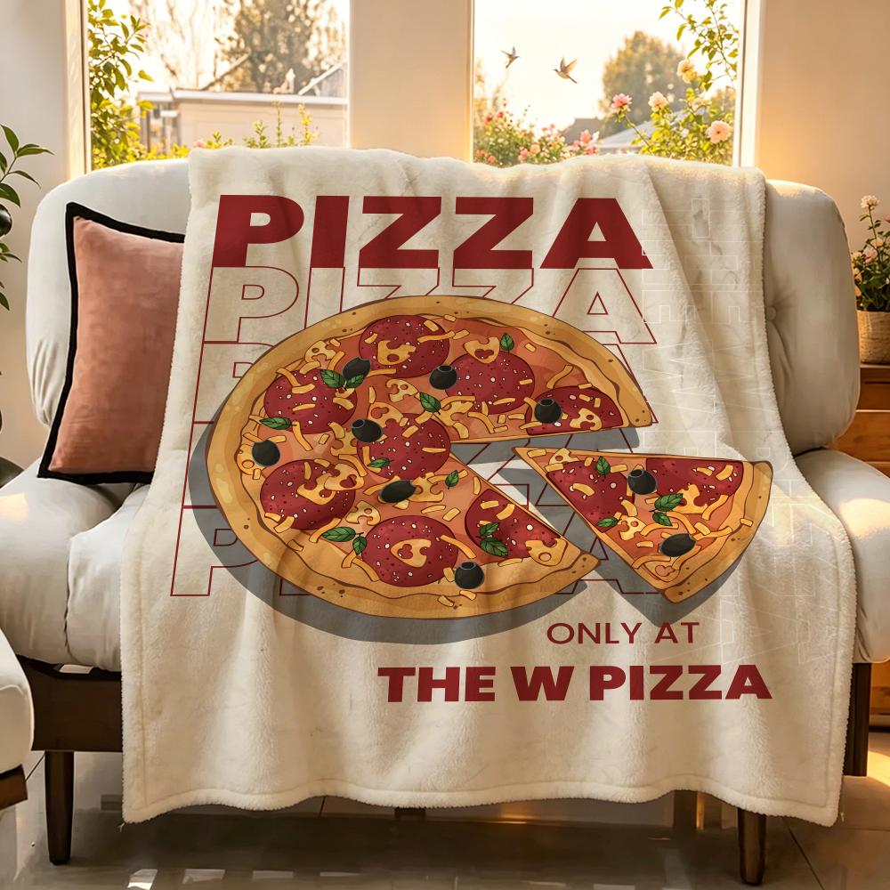 Food P Pizza H Hut Throw Flannel Throw Blanket Suitable for Sofa Living Room Bedroom