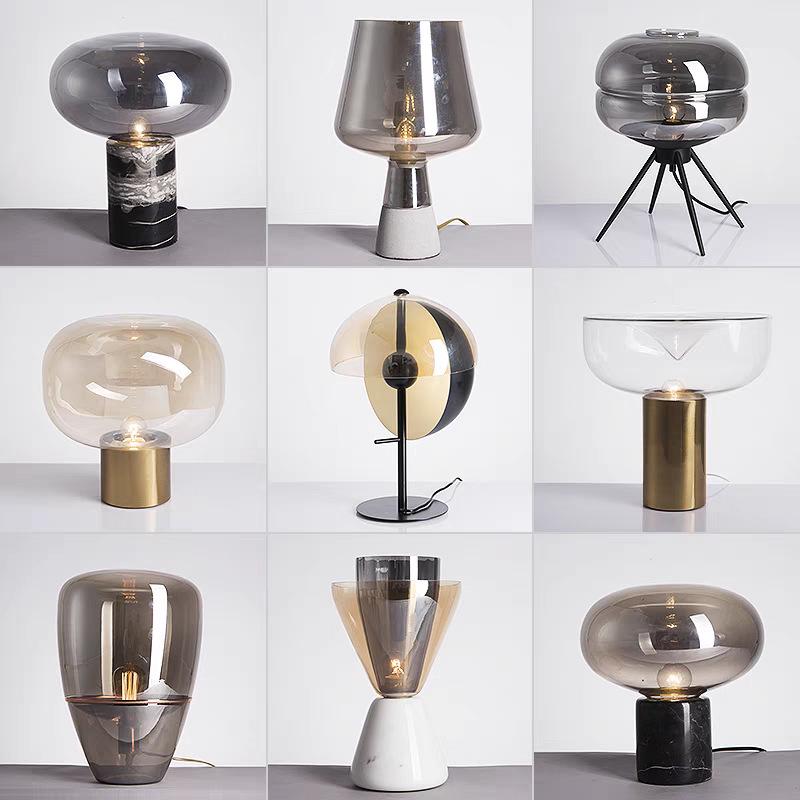 Nordic Modern Glass Table Lamp - Creative, Stylish Lighting for Living Room, Bedroom, Hotel, or Model Room