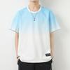 Men's Gradient Crew Neck T-Shirt - Casual Short Sleeve Top