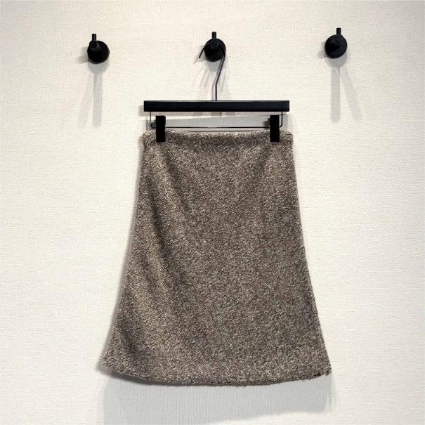 

Winter Miu Family Academy Style Age-Reducing High-Waisted Slimming Knit A-Line Skirt for Women Large кофейный