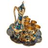 8pcs With Tea Tray Turkish Tea Set Gold Blue Tea Pot Cup Set Tea Sets Tea Glass Set  For Party