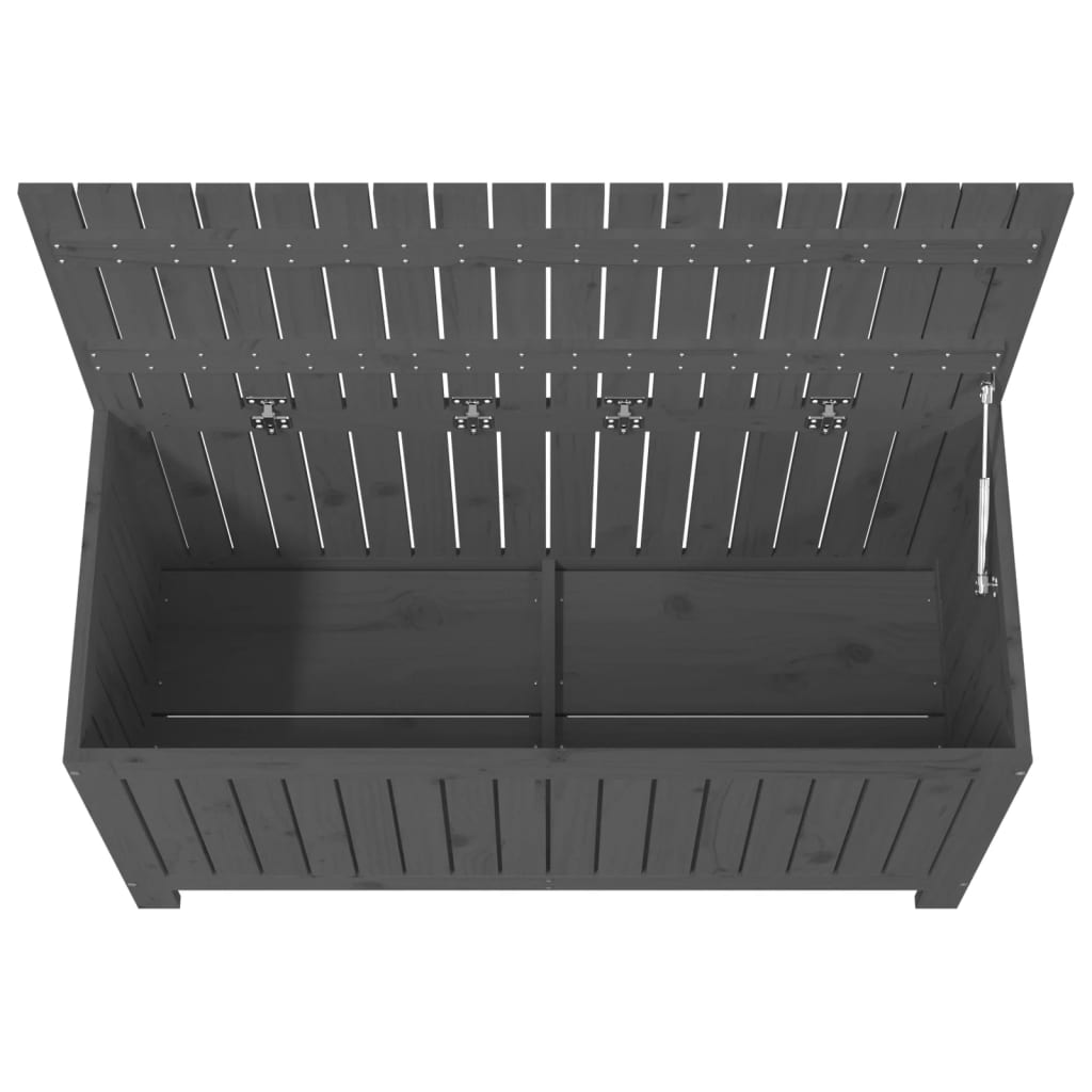 Garden Storage Box Gray 115x49x60 Cm Solid Pine Wood