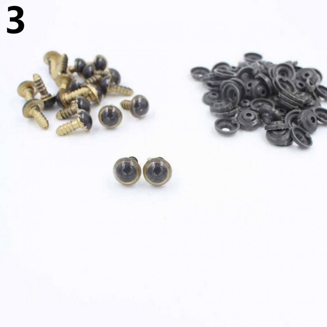 

100 шт. 12 мм пластиковые безопасные глаза для DIY кукольных ремесел мягкая игрушка-животное