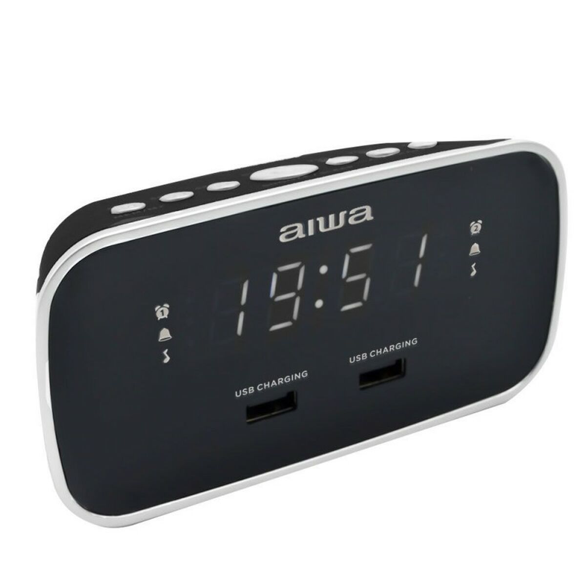 Joom Marketlink Europe Schwarz Aiwa Cru-19Bk Alarm Clock Radio Fm Tuner Black - Bild 4