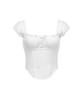 ROCKCAKE Curve Line Corset Blouse - White