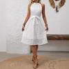 White Lace Summer Dress Women Casual Sleeveless One Piece