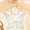 Feenflügel für Mädchen Kostümset Karneval Festliche Aufführung Weiß