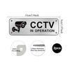 Brushed Aluminum Surveillance Sign Metal Safety Plate Anti-rust Stainless Steel Nameplate Durable Warning Label Outdoor