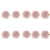10/Saco Multi-colorido pelúcia bola de pele pingente DIY artesanato bola encantos brincos jóias fazendo acessórios