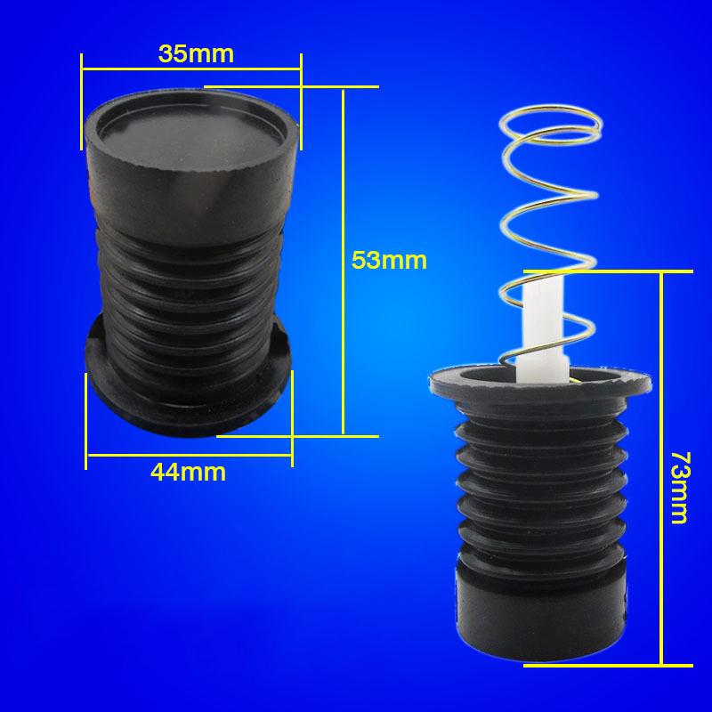 Univerzální zátka vypouštěcího ventilu vody pračky, pružinové armatury pro utěsnění vody