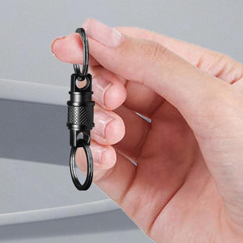 1 Pcs Aluminum Alloy Keychain Key Holder Removable 360 Degree Rotation Multifunctional Portable For Waist Belt Outdoor Tool