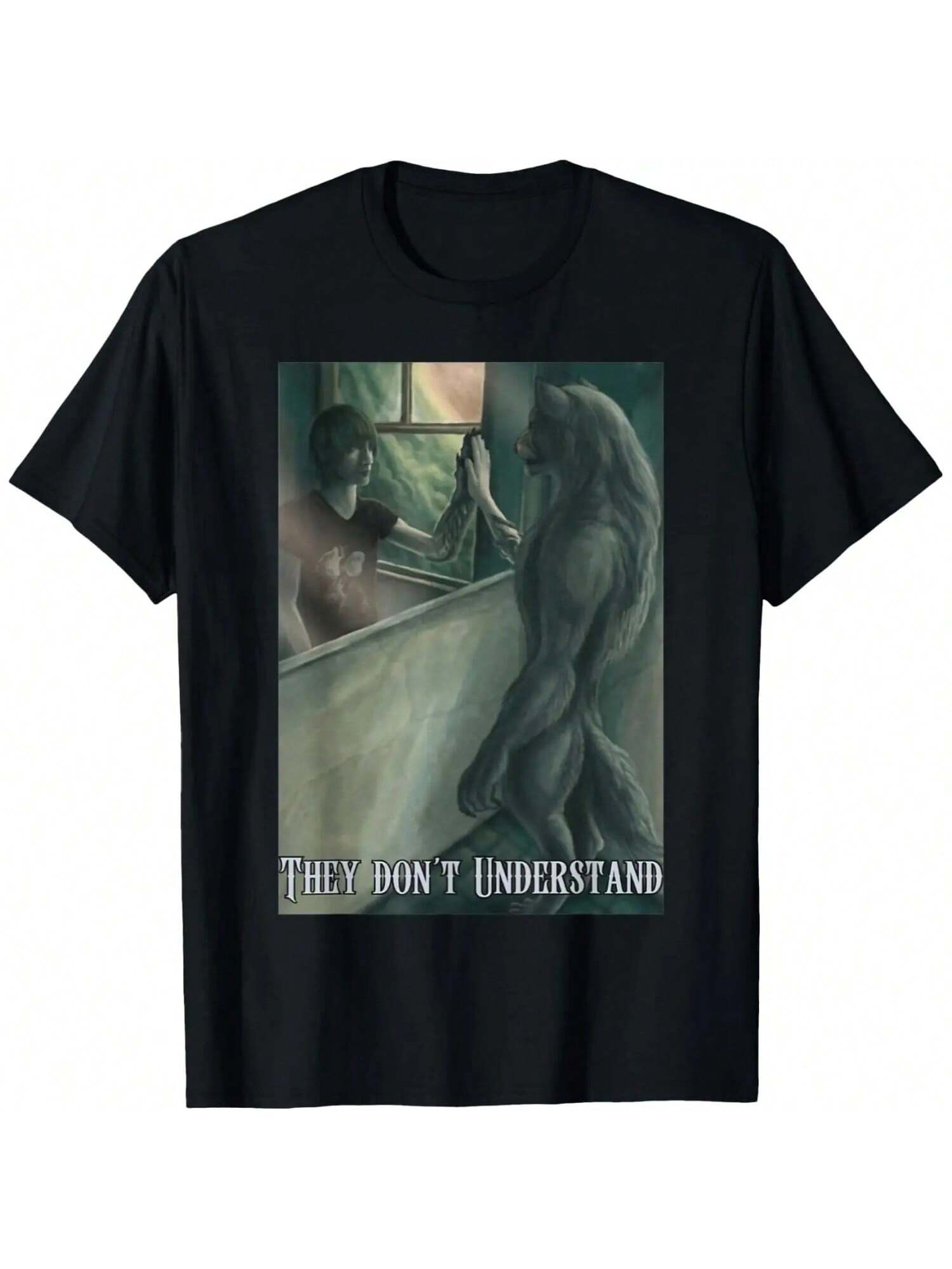 They Don t Understand Funny Alpha Wolf Werewolf Meme T-Shirt unisex Wo unisex Short Sleeve Cotton Tee Vintage Summer Tops Clothes S разноцветный