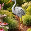 Dekorative Metall-Reiherfigur 78,5 cm - Elegante Figur für den Garten