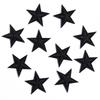 10 sztuk 3cm Małe Mini Gwiazdki Haftowane Naszywki do Prasowania na Ubrania DIY Ubrania Pentagramy Aplikacje Czarno-Białe Złote Paski z Naklejkami