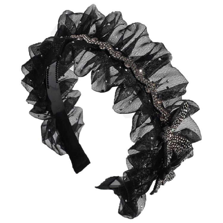 

Woman Baroque Style Hair Hoop Girl Spa Skincare Makeup Elastic Size Headpiece 1