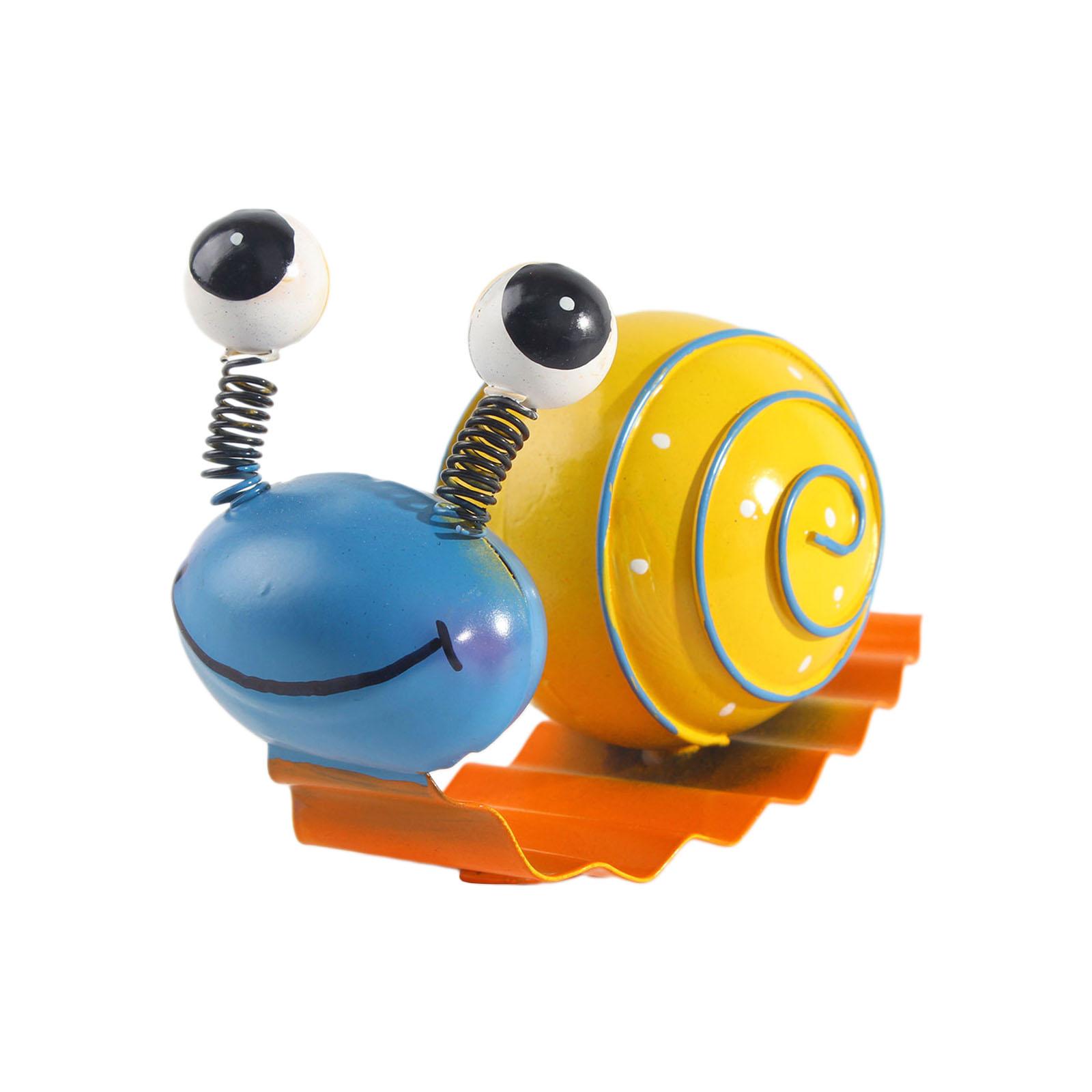 

Милая металлическая статуэтка улитки, железная 3D-скульптура животного, садовое украшение, настенная статуэтка для дерева, украшение для домашнего рабочего стола жёлтый