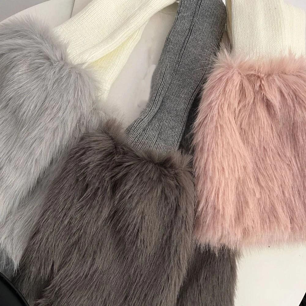 Foot Cover Winter Leg Warmers Y2K Plush Leg Coverings Soft Long Stockings  Accessories