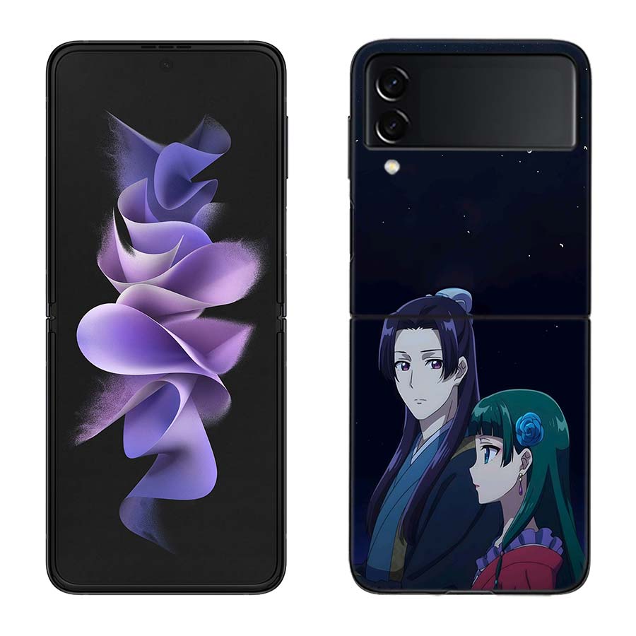The Apothecary Diaries Phone Case For Samsung Galaxy Z Flip 6 4 3 5G Funda Black Coque Hard Z Flip 7 Cover Z Flip 5 Capa Fashio