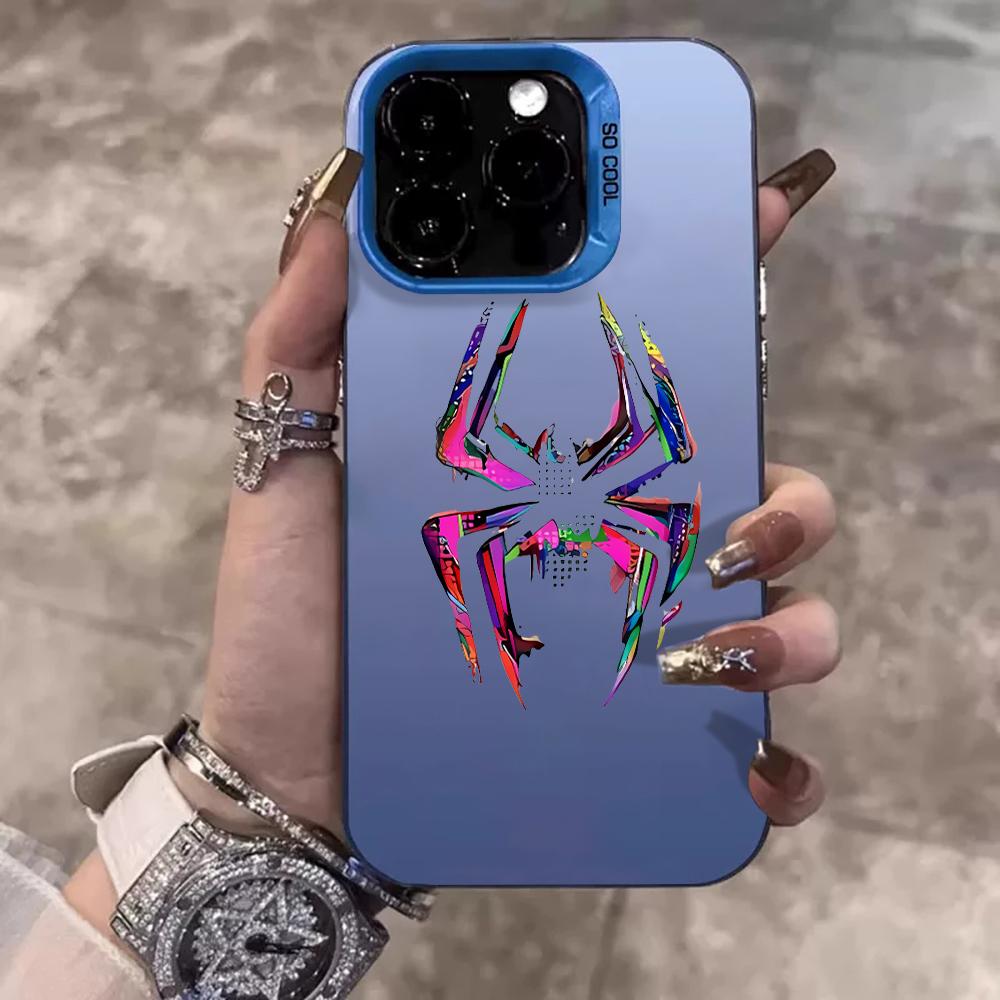 Cyberpunk-Style Spider Phone Case For iPhone 17 Pro Max 17e 16e 15 17 Air 14 13 12 11 Pro Max 8 Plus X IMD Shockproof Cover