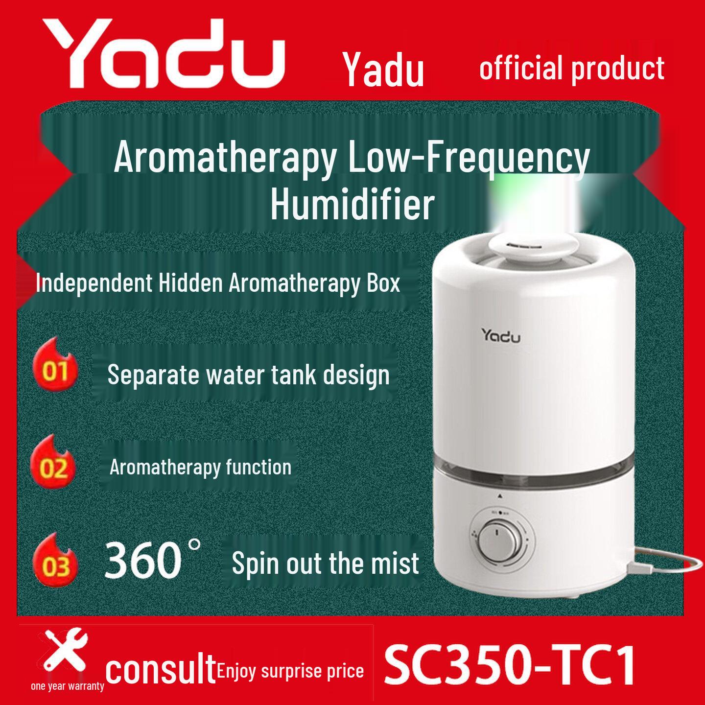 Yadu SC350-TC1 Silent Portable Indoor Air Humidifier with Large Capacity Aromatherapy