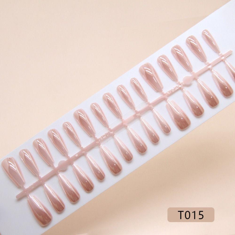 Long Square False Nails Shining Press on Nails New Nail Tips DIY