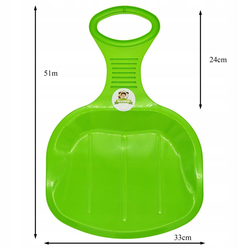 Ślizg Na Śnieg Jabłuszko Do Zjeżdżania Sanki Xl Solidne 51 Cm Zielony