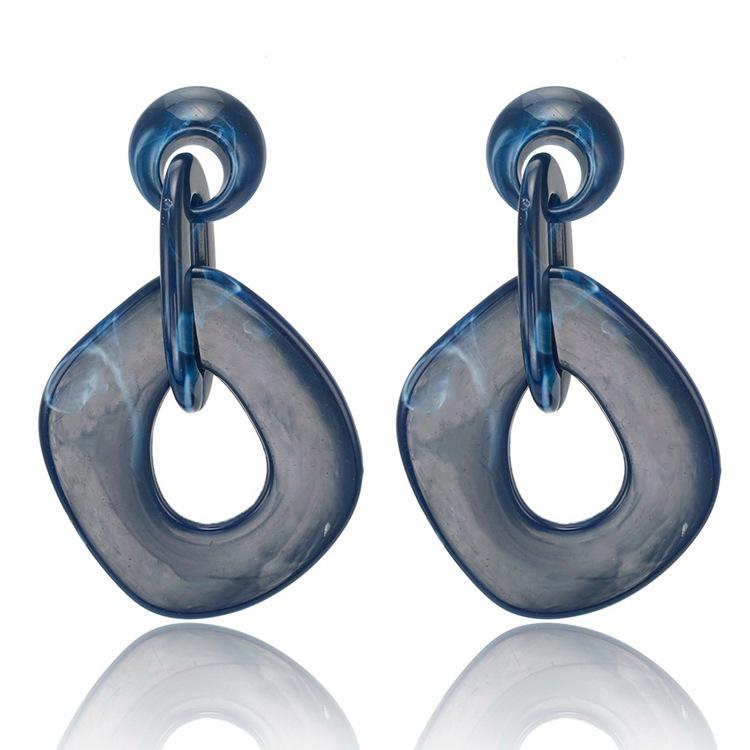 

JMXD-Acetate Серьги Женские, Преувеличенные Серьги, Новые Аксессуары, Популярные Украшения синий