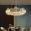 Modern Minimalism Hanging Lamp Ginkgo Acrylic Led Lustre Pendant Lights Gold Metal Dimmable Chandelier Light Living Room