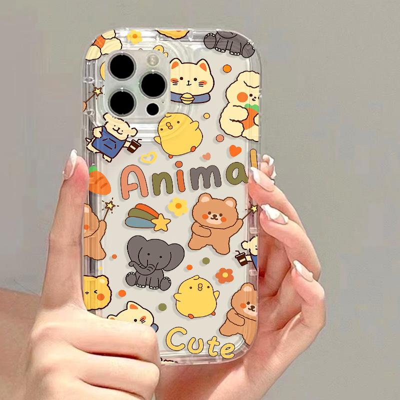 Weiche TPU Klare Handyhülle Für Iphone 13 11 14 15 12 Pro Max XR 7 8 Plus X Xs SE 14promax 15promax 13promax Cartoon Hüllen