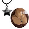 Elegante Lederseil-Halsketten Sternanhänger Schlüsselbein-Kette Handgefertigte Schlüsselbein-Kette Schmuck für Frauen Freundinnen