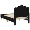 Kids Bed Frame with Headboard Black 70 x 140 cm Fabric