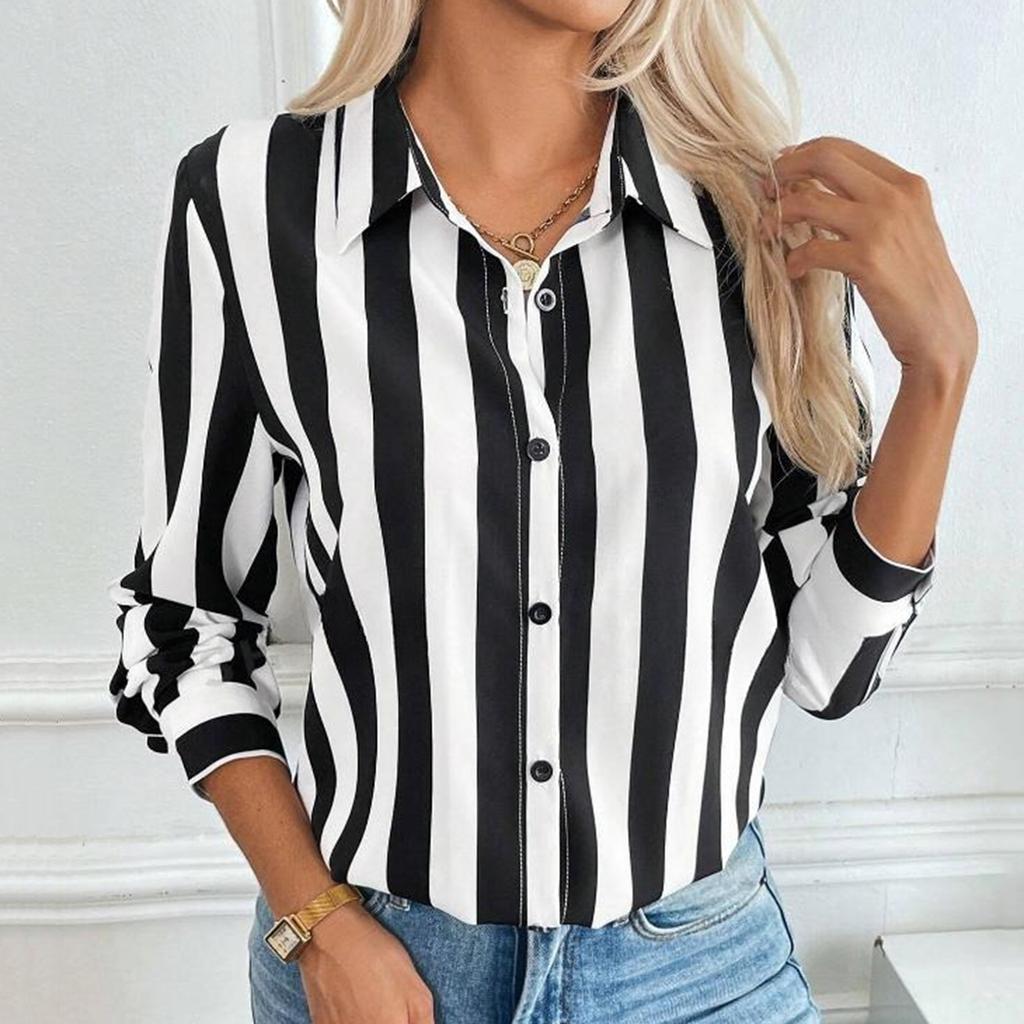 Camicia da Donna in Lino Casual Bottoni Manica Lunga Top da Donna Camicia di Jeans da Donna Adatta per Top da Donna Taglia 14