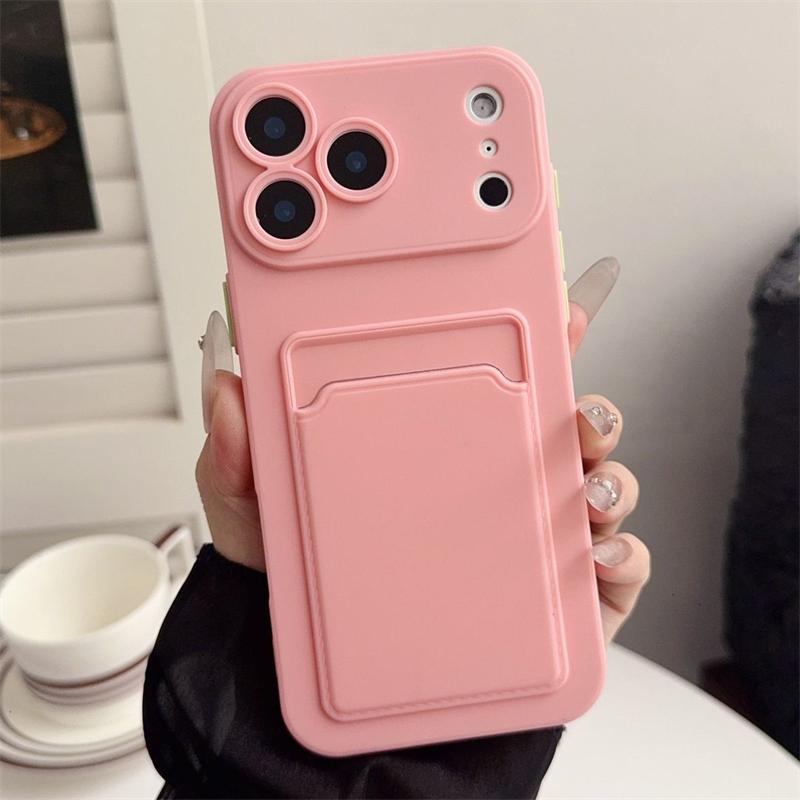 Port Card Portofel Husă Telefon Pentru iPhone 17 Air 11 12 13 14 15 Plus 16 17 Pro Max Antișoc Moale Mat Silicon Capac Spate