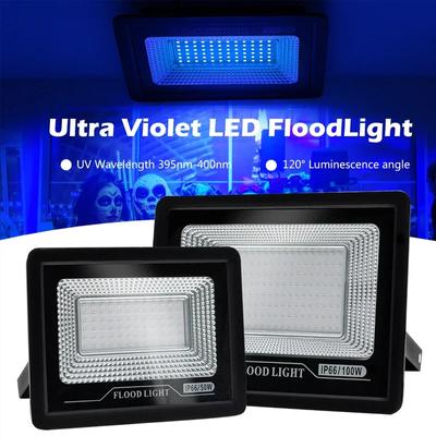 UV Flood Light fluorescenční stolní lampa50W 100W ultrafialové LED černé světlo Vodotěsné světlomety Party Halloweenská dekorace