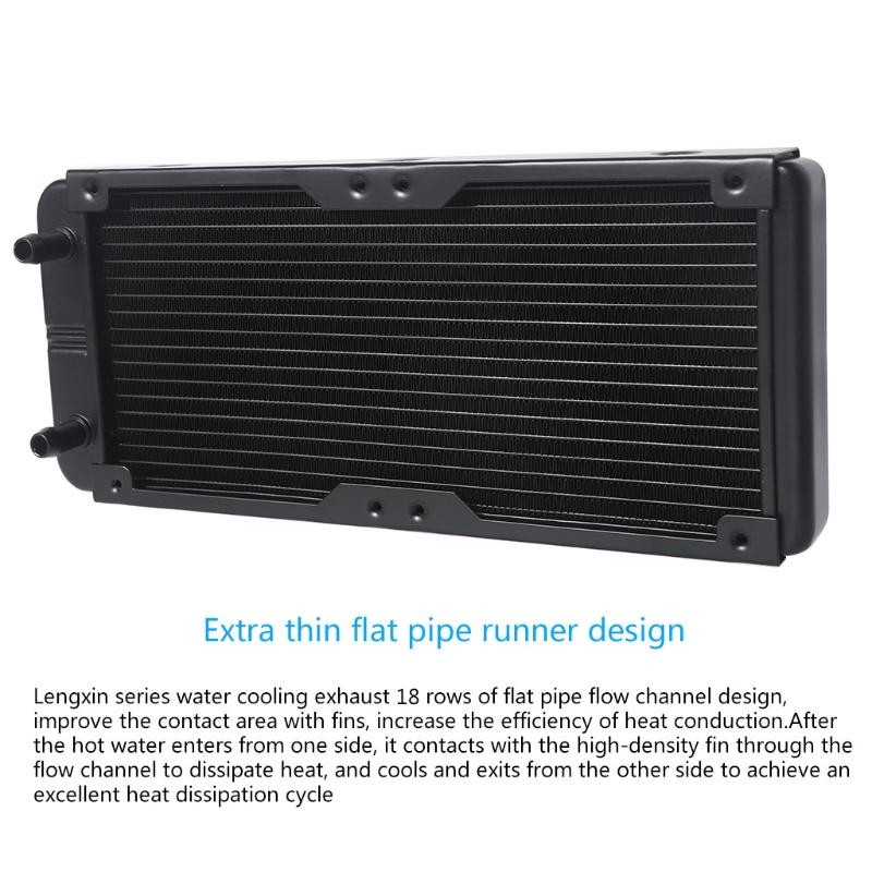 Water Cooling Computer Radiator 18 Pipe Aluminum Heat Exchanger Liquid Cooling Heat Sink for CPU PC Water Cool System