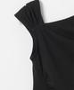 MILLO WOMEN Asymmetric Shirred Top [Black]