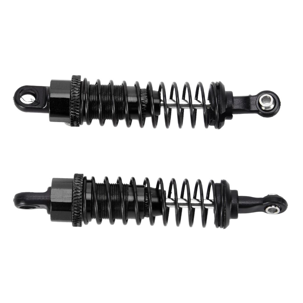 2PCS RC Shock Absorber FourWheel Drive Damper Aluminium Alloy for 1 16 Remote Control Monster(Black )