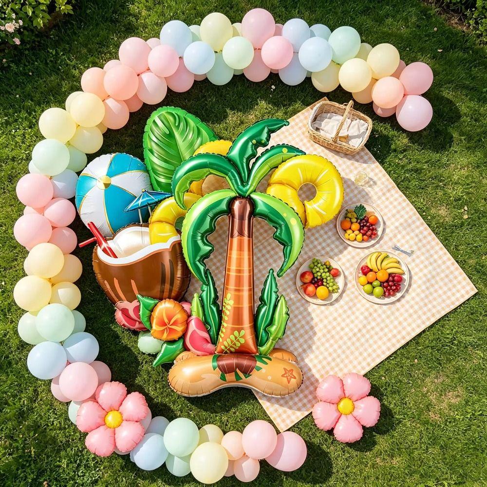 Hawaiian Pattern Beach Party Balloons Colorful Design Poolside Party Balloons For Beach Wedding