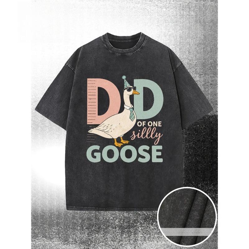 

a White Goose Adorned with a Party Hat And Glasses, Sporting a Green Tie, Accompanied by The Text DD with a Brown Ruler-Like Element to The Left D S чёрный