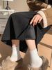 Cord-Samtrock mit hohem Bund - Herbst/Winter Kollektion 2024, Schlankmachend, Mittellang, mit seitlichem Schlitz